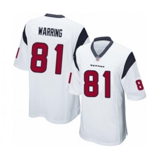 Men's Houston Texans #81 Kahale Warring Game White Football Jersey - Ujersey