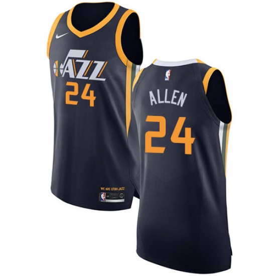 Men's Nike Utah Jazz #24 Grayson Allen Authentic Navy Blue NBA Jersey - Icon Edition - Ujersey
