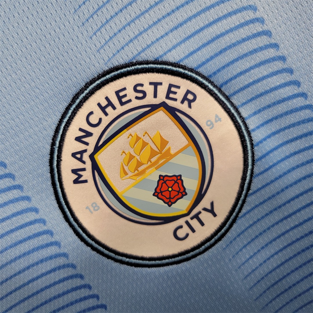 Manchester City Football Jersey Home Long Sleeve Shirt 2023/24 - Ujersey NHL