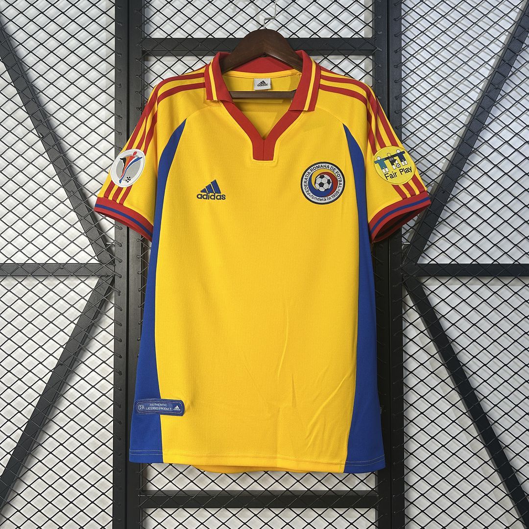 Romania Soccer Jersey Home Retro Jersey 2000 - U-jersey