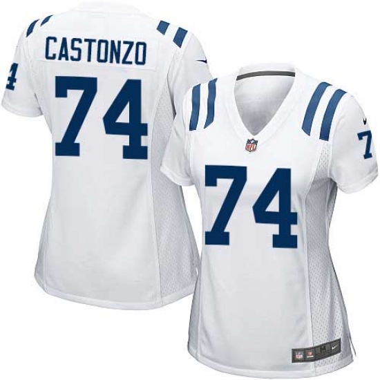 Women's Nike Indianapolis Colts #74 Anthony Castonzo Game White NFL Jersey - Ujersey