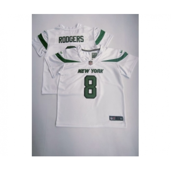 Toddlers New York Jets #8 Aaron Rodgers White 2023 Vapor Untouchable Stitched Limited Jersey - Ujersey
