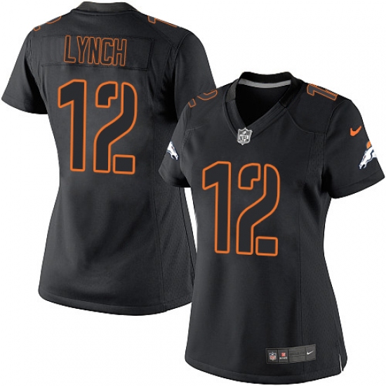 Women's Nike Denver Broncos #12 Paxton Lynch Limited Black Impact NFL Jersey - Ujersey