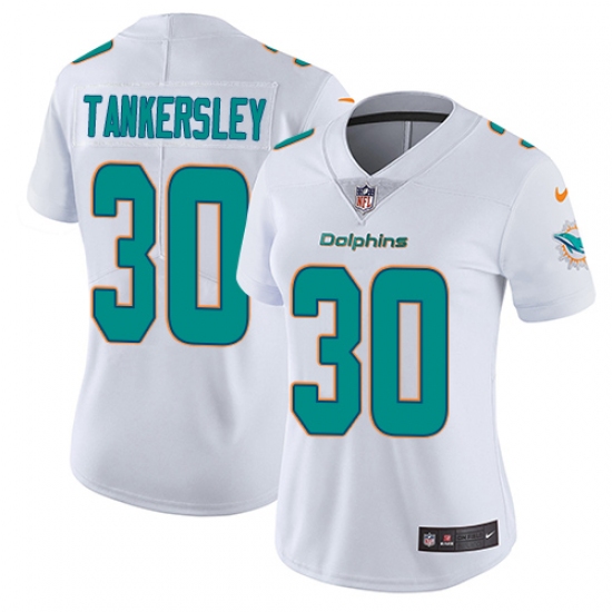 Women's Nike Miami Dolphins #30 Cordrea Tankersley White Vapor Untouchable Limited Player NFL Jersey - Ujersey
