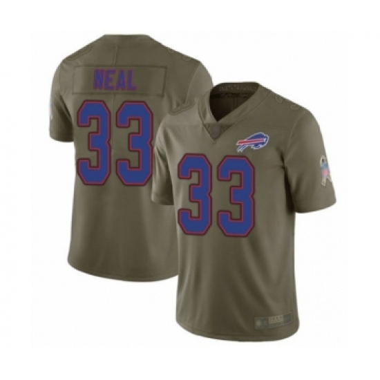 Men's Buffalo Bills #33 Siran Neal Limited Olive 2017 Salute to Service Football Jersey - Ujersey