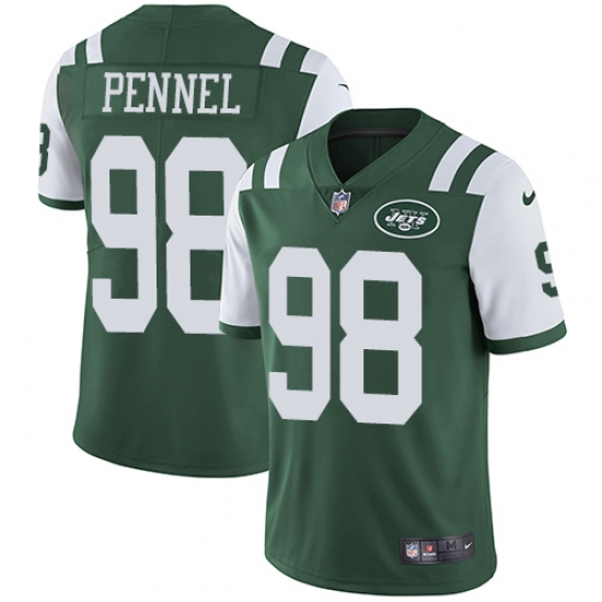 Youth Nike New York Jets #98 Mike Pennel Green Team Color Vapor Untouchable Limited Player NFL Jersey - Ujersey