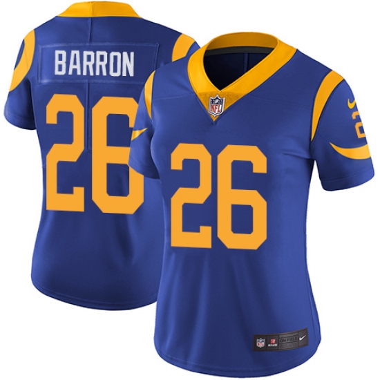 Women's Nike Los Angeles Rams #26 Mark Barron Royal Blue Alternate Vapor Untouchable Limited Player NFL Jersey - Ujersey