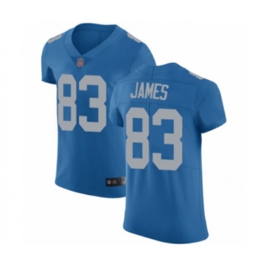 Men's Detroit Lions #83 Jesse James Blue Alternate Vapor Untouchable Elite Player Football Jersey - Ujersey