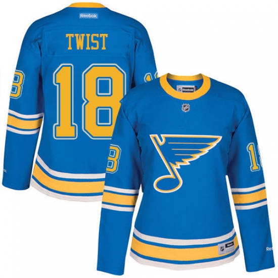 Women's Reebok St. Louis Blues #18 Tony Twist Authentic Blue 2017 Winter Classic NHL Jersey - Ujersey