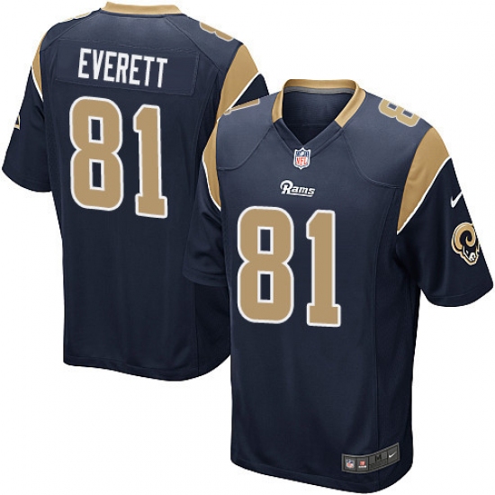 Men's Nike Los Angeles Rams #81 Gerald Everett Game Navy Blue Team Color NFL Jersey - Ujersey