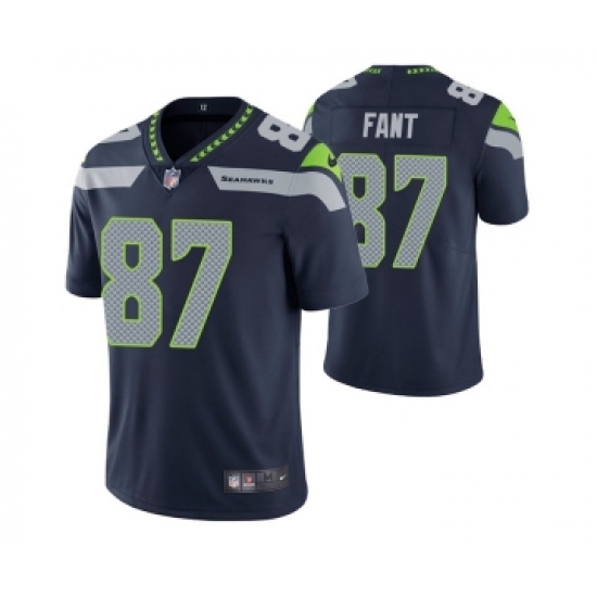 Men's Seattle Seahawks #87 Noah Fant Navy Vapor Untouchable Limited Stitched Jersey - Ujersey