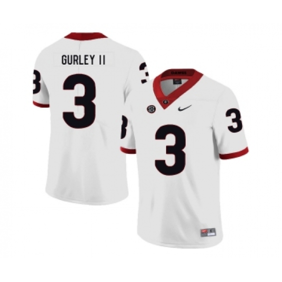 Georgia Bulldogs 3 Todd Gurley II White Nike College Football Jersey - Ujersey