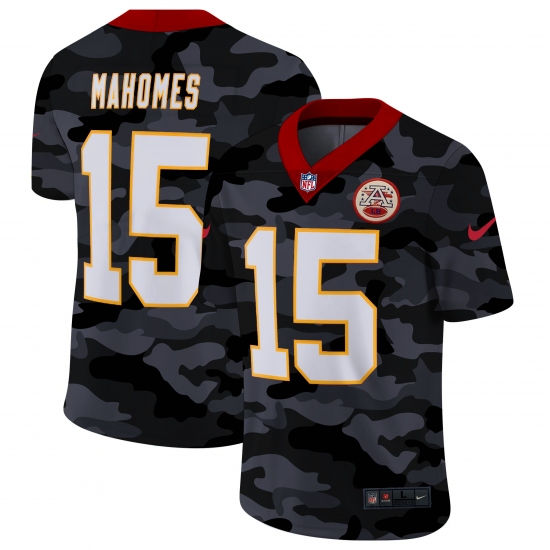 Men's Kansas City Chiefs #15 Patrick Mahomes Camo 2020 Nike Limited Jersey - Ujersey