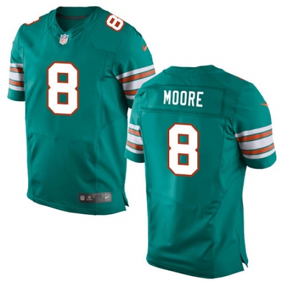 Men's Nike Miami Dolphins #8 Matt Moore Elite Aqua Green Alternate NFL Jersey - Ujersey