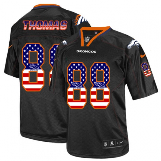Men's Nike Denver Broncos #88 Demaryius Thomas Elite Black USA Flag Fashion NFL Jersey - Ujersey