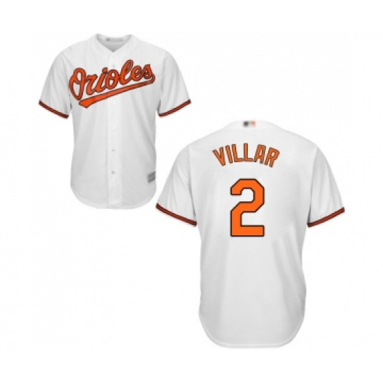 Men's Baltimore Orioles #2 Jonathan Villar Replica White Home Cool Base Baseball Jersey - Ujersey