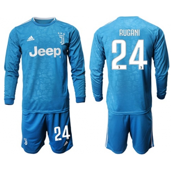 Juventus #24 Rugani Third Long Sleeves Soccer Club Jersey