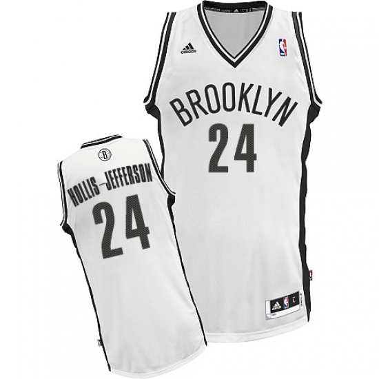 Men's Adidas Brooklyn Nets #24 Rondae Hollis-Jefferson Swingman White Home NBA Jersey - Ujersey