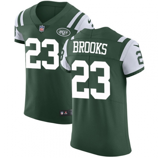 Men's Nike New York Jets #23 Terrence Brooks Elite Green Team Color NFL Jersey - Ujersey