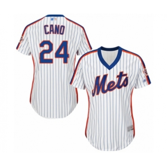 Women's New York Mets #24 Robinson Cano Authentic White Alternate Cool Base Baseball Jersey - Ujersey
