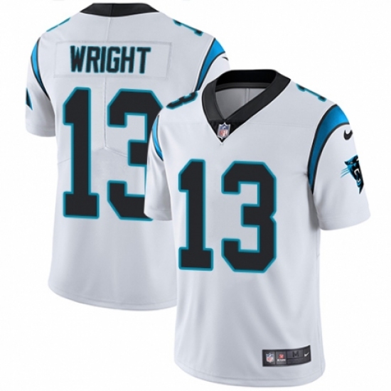 Youth Nike Carolina Panthers #13 Jarius Wright White Vapor Untouchable Limited Player NFL Jersey