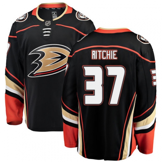 Men's Anaheim Ducks #37 Nick Ritchie Fanatics Branded Black Home Breakaway NHL Jersey - Ujersey