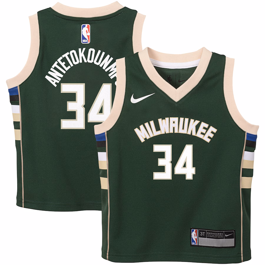 Toddler Milwaukee Bucks Giannis Antetokounmpo Nike Green Swingman Player Jersey - Icon Edition - Ujersey