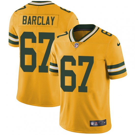 Youth Nike Green Bay Packers #67 Don Barclay Limited Gold Rush Vapor Untouchable NFL Jersey - Ujersey