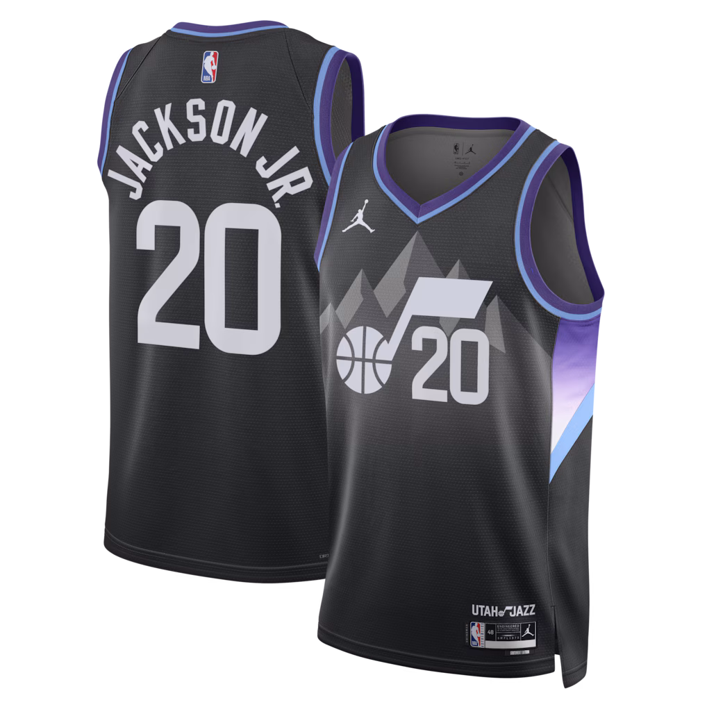 Unisex Utah Jazz Jaren Jackson Jr. Jordan Brand Black Swingman Jersey - Statement Edition - ujerseystore