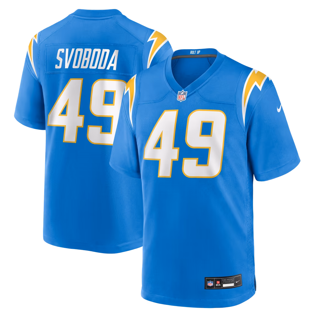 Men's Los Angeles Chargers Evan Svoboda Nike Powder Blue Team Game Jersey