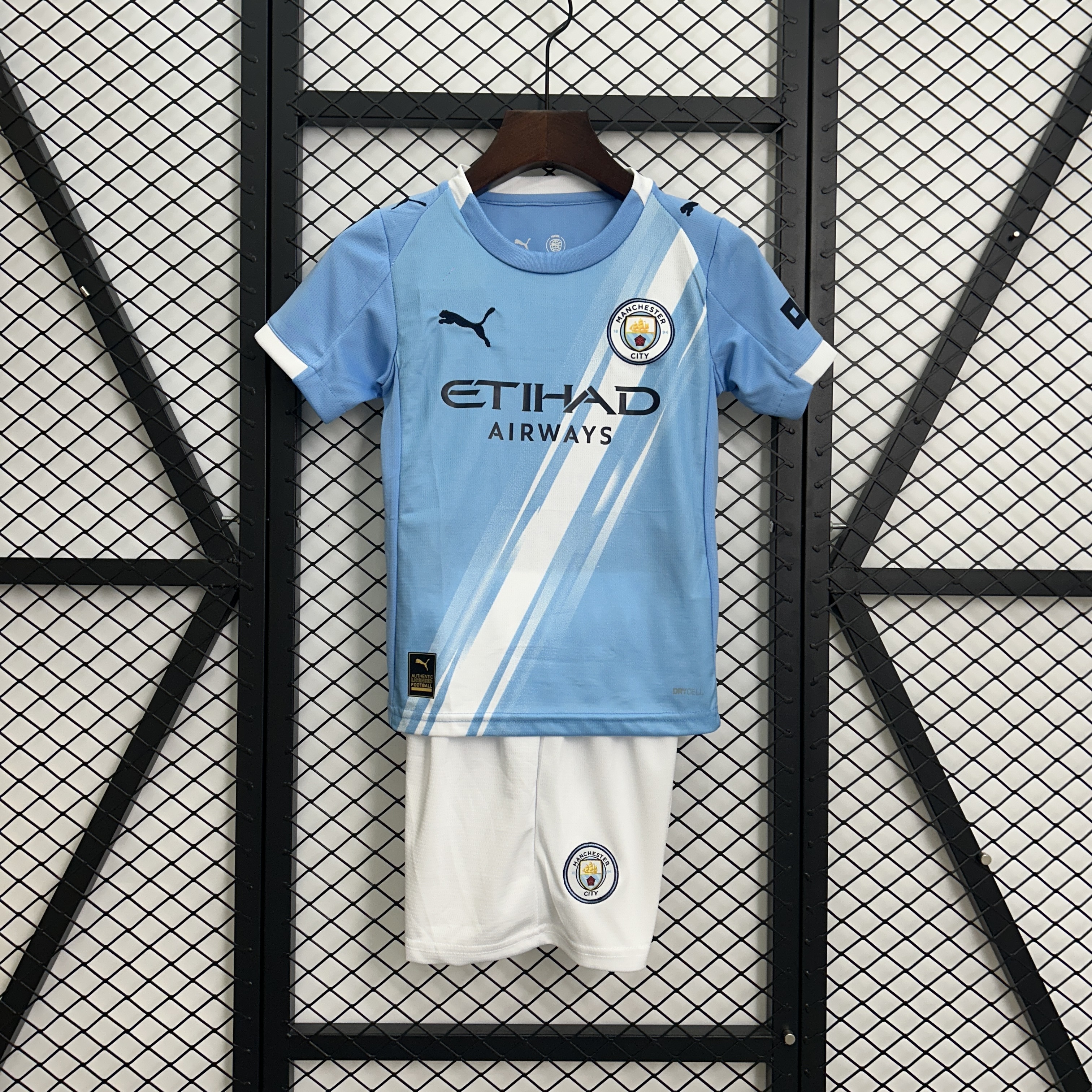 Manchester City Home Kids Kit Jersey+Shorts 2025/26 - U-jersey