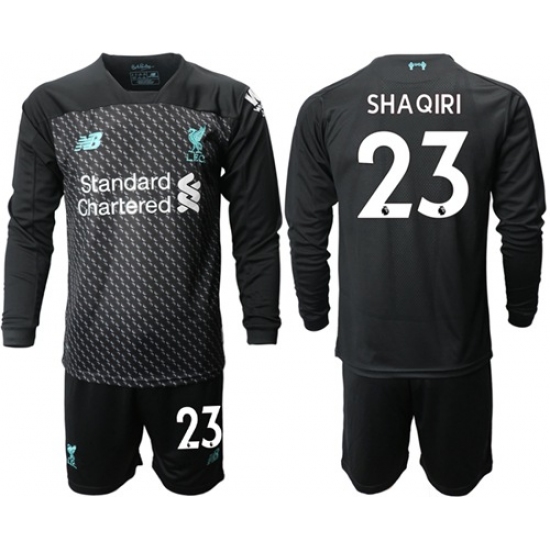 Liverpool #23 Shaqiri Third Long Sleeves Soccer Club Jersey