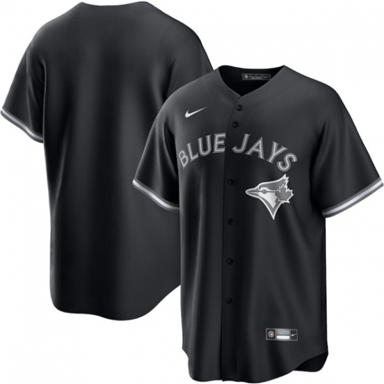 Men's Toronto Blue Jays Blank Black Lights Out Limited Stitched Baseball Jersey - Ujersey