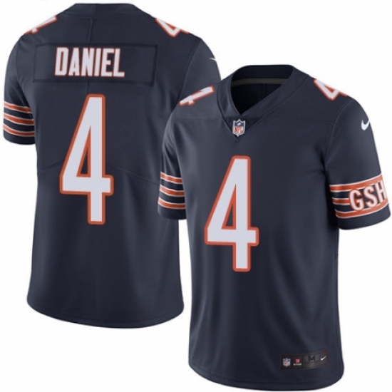 Men's Nike Chicago Bears #4 Chase Daniel Navy Blue Team Color Vapor Untouchable Limited Player NFL Jersey