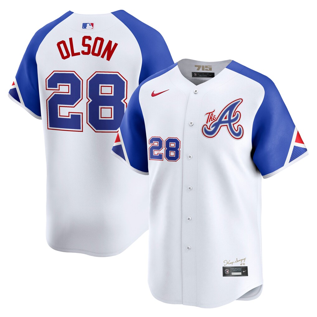 Men's Atlanta Braves Matt Olson Nike White City Connect Limited Player Jersey - U-jersey