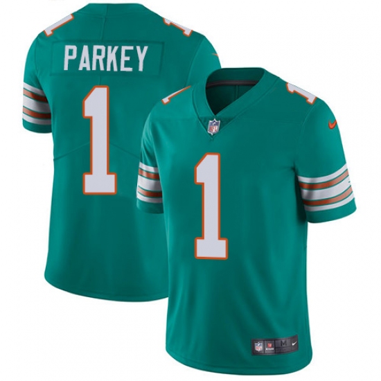 Youth Nike Miami Dolphins #1 Cody Parkey Aqua Green Alternate Vapor Untouchable Elite Player NFL Jersey - Ujersey