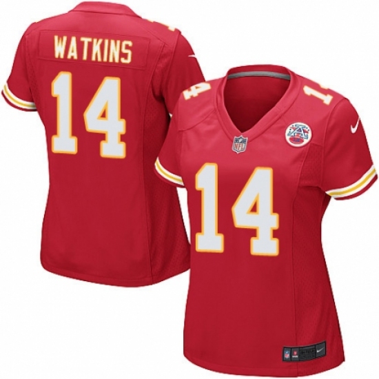 Women's Nike Kansas City Chiefs #14 Sammy Watkins Game Red Team Color NFL Jersey - Ujersey