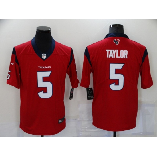 Men's Houston Texans #5 Tyrod Taylor Nike Red Limited Jersey - Ujersey