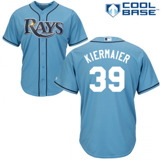 Men's Majestic Tampa Bay Rays #39 Kevin Kiermaier Replica Light Blue Alternate 2 Cool Base MLB Jersey
