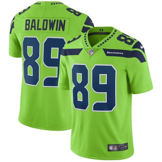 Men's Nike Seattle Seahawks #89 Doug Baldwin Elite Green Rush Vapor Untouchable NFL Jersey - Ujersey