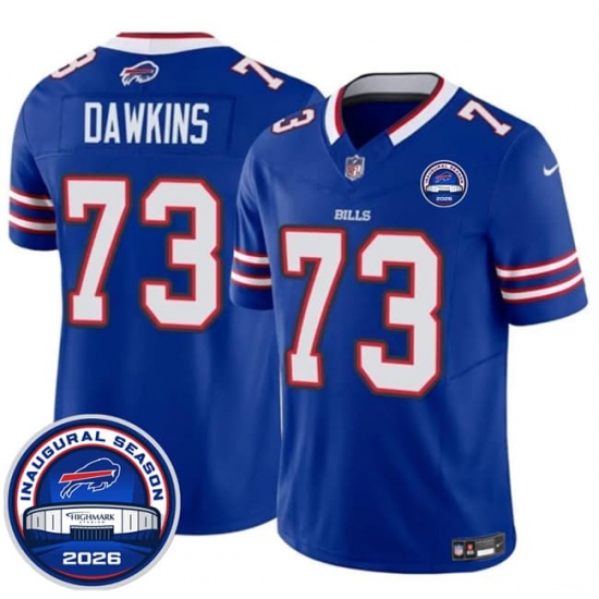Men's Buffalo Bills #73 Dion Dawkins Blue F.U.S.E. 2026 Inaugural Season at Highmark Stadium Football Stitched Jersey - Ujersey
