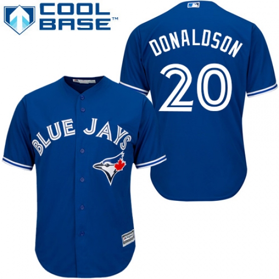 Women's Majestic Toronto Blue Jays #20 Josh Donaldson Replica Blue MLB Jersey - Ujersey