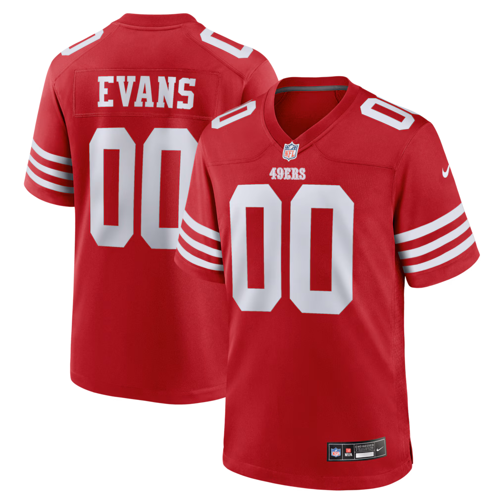 Men's San Francisco 49ers Mike Evans Nike Scarlet Game Jersey
