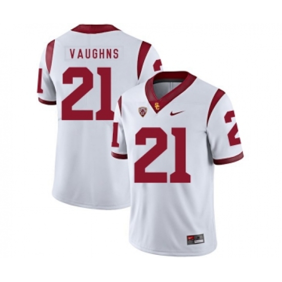 USC Trojans 21 Tyler Vaughns II White College Football Jersey - Ujersey