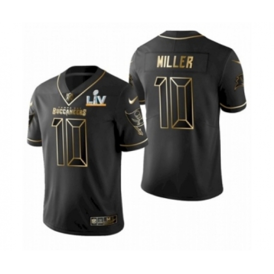 Men's Tampa Bay Buccaneers #10 Scotty Miller Black Golden Super Bowl LV Jersey - Ujersey