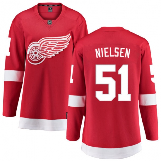 Women's Detroit Red Wings #51 Frans Nielsen Fanatics Branded Red Home Breakaway NHL Jersey - Ujersey