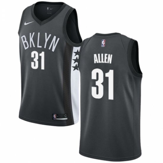 Youth Nike Brooklyn Nets #31 Jarrett Allen Authentic Gray NBA Jersey Statement Edition - Ujersey