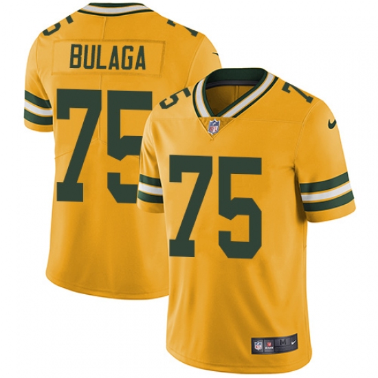 Men's Nike Green Bay Packers #75 Bryan Bulaga Elite Gold Rush Vapor Untouchable NFL Jersey - Ujersey