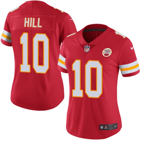 Women's Nike Kansas City Chiefs #10 Tyreek Hill Red Team Color Vapor Untouchable Limited Player NFL Jersey - Ujersey
