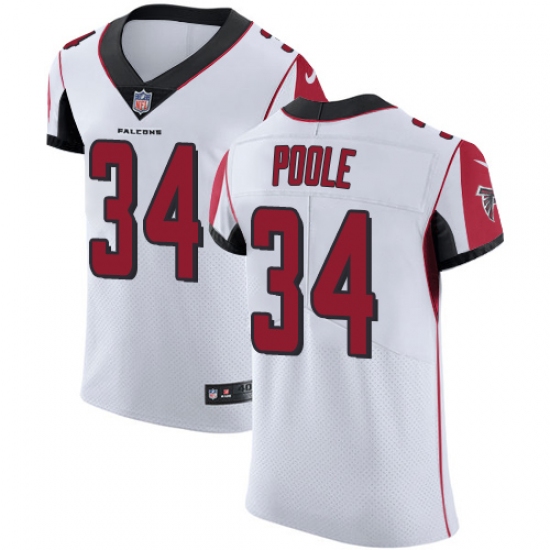 Men's Nike Atlanta Falcons #34 Brian Poole White Vapor Untouchable Elite Player NFL Jersey - Ujersey